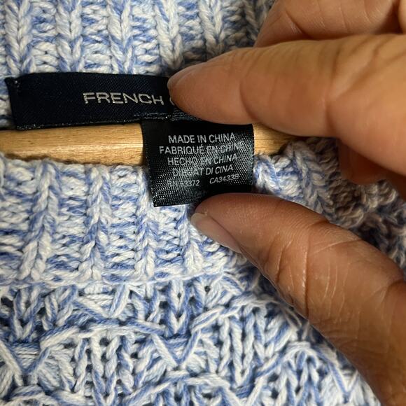 French Connection Women's Layered Look Crewneck Sweater Ruffle Cuff Size Medium - Picture 4 of 8